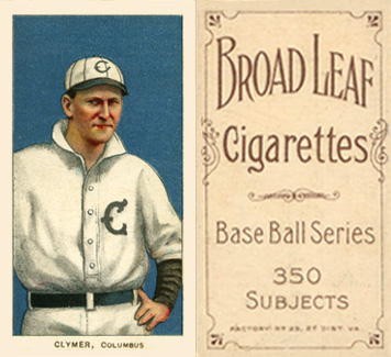 1909 White Borders Broadleaf 350  Clymer, Columbus #94 Baseball Card