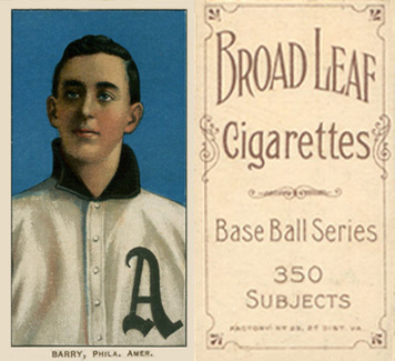 1909 White Borders Broadleaf 350  Barry, Phila. Amer. #20 Baseball Card