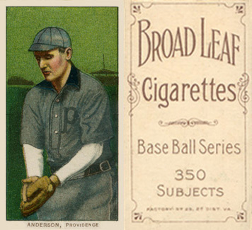 1909 White Borders Broadleaf 350  Anderson, Providence #10 Baseball Card
