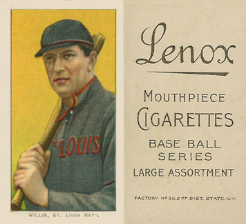1909 White Borders Lenox-Black Willis, St. Louis Nat'L #515 Baseball Card
