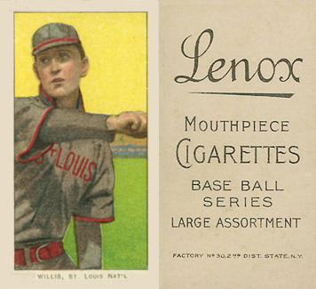 1909 White Borders Lenox-Black Willis, St. Louis Nat'L #514 Baseball Card