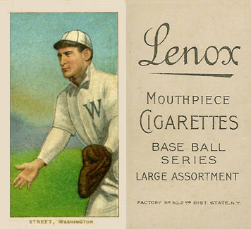 1909 White Borders Lenox-Black Street, Washington #470 Baseball Card