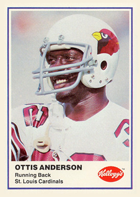 1982 Kellogg's Ottis Anderson # Football Card