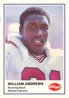 1982 Kellogg's William Andrews # Football Card