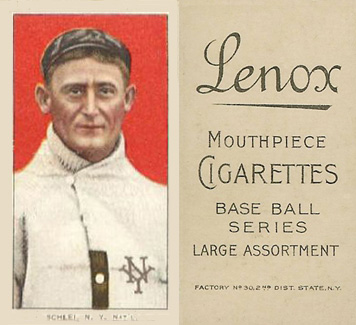 1909 White Borders Lenox-Black Schlei, N.Y. Nat'L #426 Baseball Card