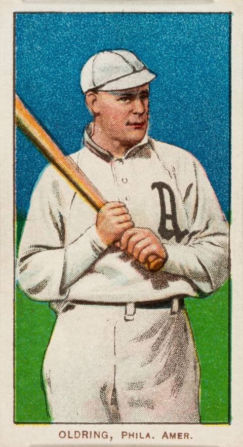 1909 White Borders Lenox-Black Oldring, Phila. Amer. #366 Baseball Card