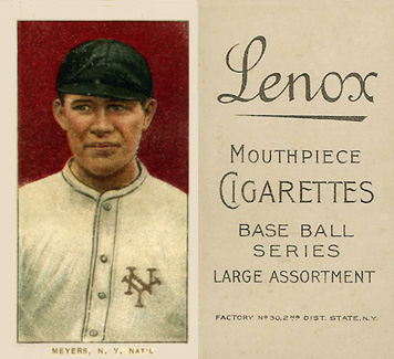 1909 White Borders Lenox-Black Meyers, N.Y. Nat'L #333 Baseball Card