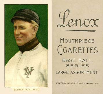 1909 White Borders Lenox-Black Latham, N.Y. Nat'L #276 Baseball Card