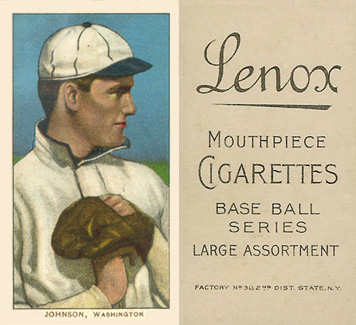 1909 White Borders Lenox-Black Johnson, Washington #235 Baseball Card