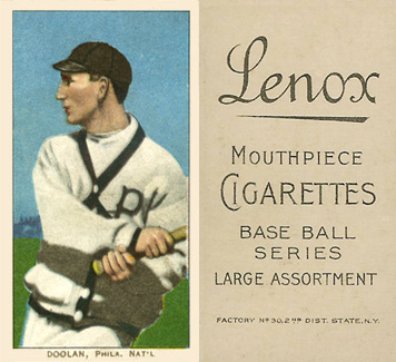 1909 White Borders Lenox-Black Doolan, Phila. Nat'L #138 Baseball Card
