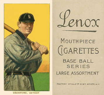 1909 White Borders Lenox-Black Crawford, Detroit #112 Baseball Card