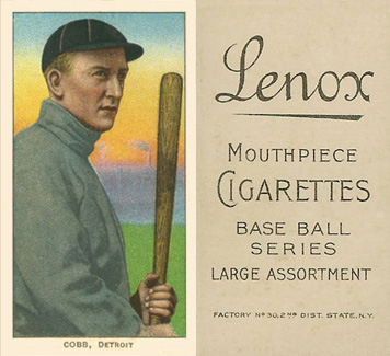 1909 White Borders Lenox-Black Cobb, Detroit #98 Baseball Card
