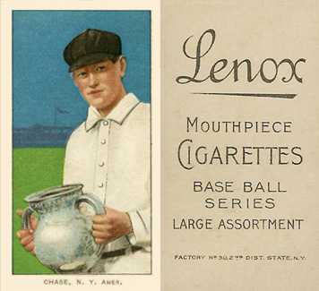 1909 White Borders Lenox-Black Chase, N.Y. Amer. #82 Baseball Card