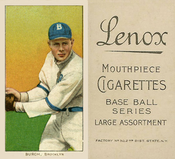 1909 White Borders Lenox-Black Burch, Brooklyn #61 Baseball Card