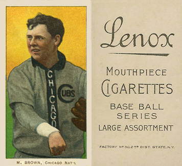 1909 White Borders Lenox-Black Brown, Chicago Nat'L #57 Baseball Card