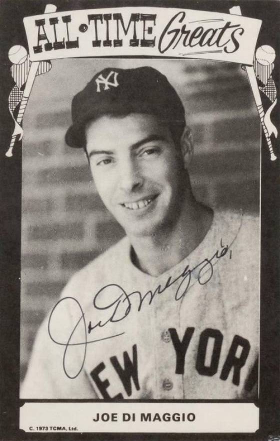 1973 TCMA All-Time Greats Postcard Joe DiMaggio # Baseball Card