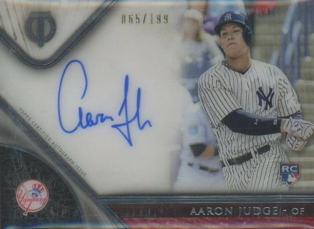 2017 Topps Tribute Autographs Aaron Judge #TA-AJU Baseball Card