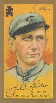 1911 Gold Borders Hindu John Pfiester #166 Baseball Card