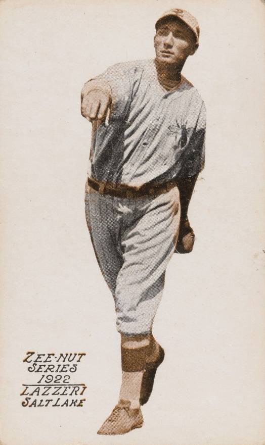 1922 Zeenut  Lazzeri # Baseball Card