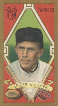 1911 Gold Borders Hindu Lou Criger #44 Baseball Card