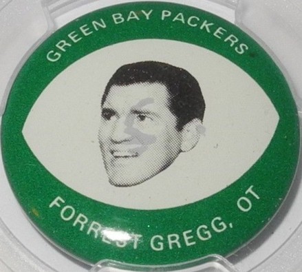 1969 Drenks Potato Chip Packers Pins Forrest Gregg # Football Card