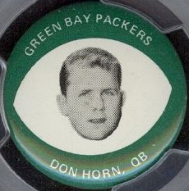 1969 Drenks Potato Chip Packers Pins Don Horn # Football Card