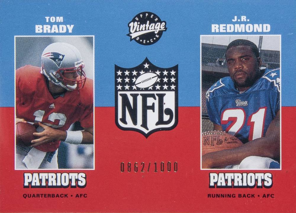 2000 Upper Deck Vintage Preview J.R.Redmond/T.Brady #14 Football Card