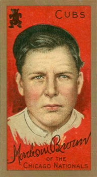 1911 Gold Borders Hindu Mordecai Brown #26 Baseball Card