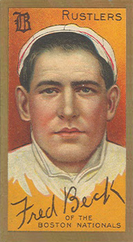 1911 Gold Borders Hindu Fred Beck #14 Baseball Card