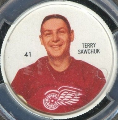 1960 Shirriff Coins Terry Sawchuk #41 Hockey Card