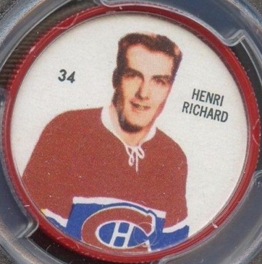 1960 Shirriff Coins Henri Richard #34 Hockey Card