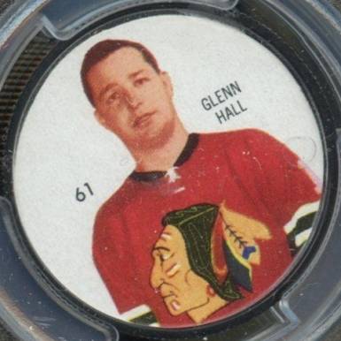 1960 Shirriff Coins Glenn Hall #61 Hockey Card