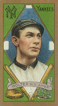1911 Gold Borders Drum Harry Wolter #219 Baseball Card