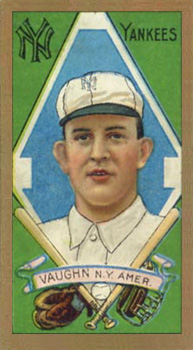 1911 Gold Borders Drum James Vaughn #204 Baseball Card