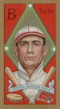 1911 Gold Borders Drum Jake Stahl #190 Baseball Card