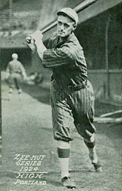 1924 Zeenut Pacific Coast League High #54 Baseball Card