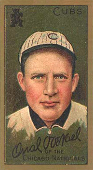 1911 Gold Borders Drum Orval Overall #161 Baseball Card