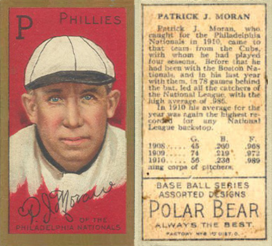 1911 Gold Borders Drum P. J. Moran #150 Baseball Card