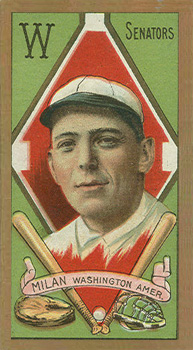 1911 Gold Borders Drum Clyde Milan #146 Baseball Card