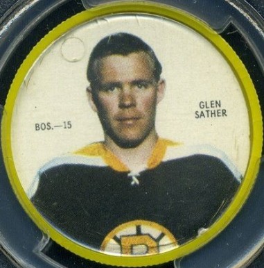 1968 Shirriff Coins Glen Sather #15 Hockey Card
