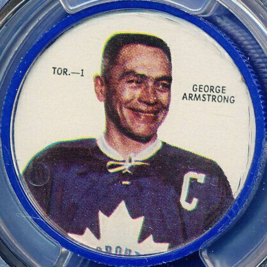1968 Shirriff Coins George Armstrong #1 Hockey Card