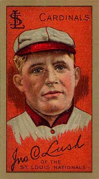 1911 Gold Borders Drum Jno. C. Lush #129 Baseball Card