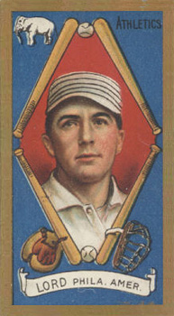 1911 Gold Borders Drum Bris Lord #127 Baseball Card