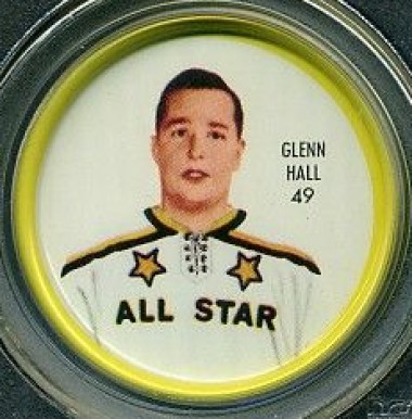 1962 Shirriff Coins Glenn Hall #49 Hockey Card