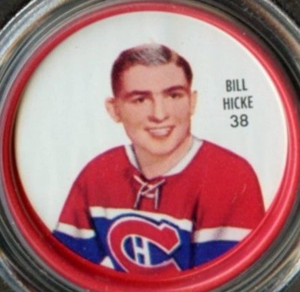 1962 Shirriff Coins Bill Hicke #38 Hockey Card