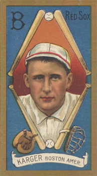 1911 Gold Borders Drum Ed Karger #107 Baseball Card