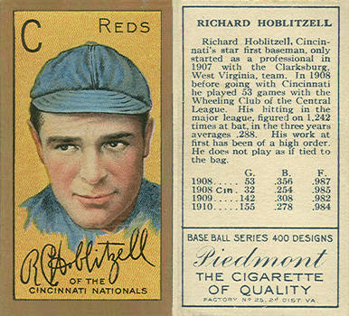 1911 Gold Borders Drum R. Hoblitzell #95 Baseball Card