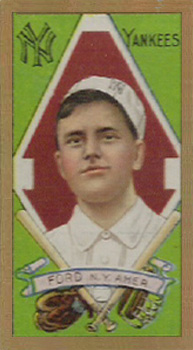 1911 Gold Borders Drum Russ Ford #72 Baseball Card