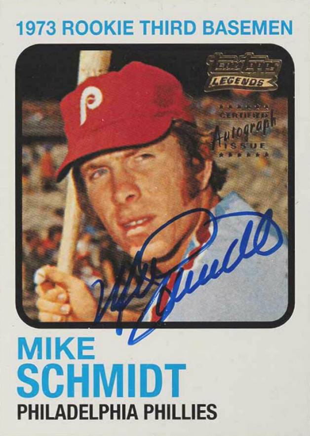 2002 Topps Team Topps Legends Reprint Autograph Mike Schmidt #TT-MS Baseball Card