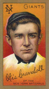 1911 Gold Borders Drum Otis Crandall #42 Baseball Card